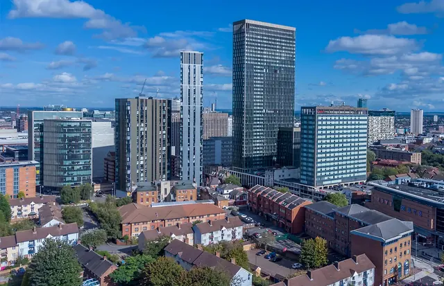 Birmingham skyline with contemporary towers and city buildings