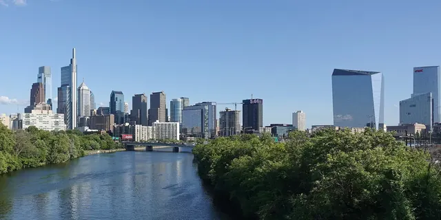 Philadelphia skyline viewed across the Schuylkill River