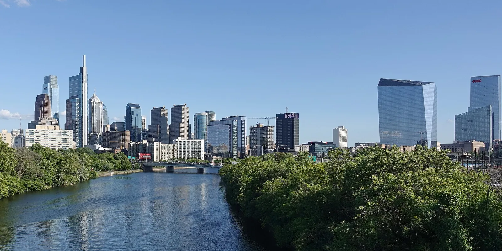 Philadelphia skyline viewed across the Schuylkill River